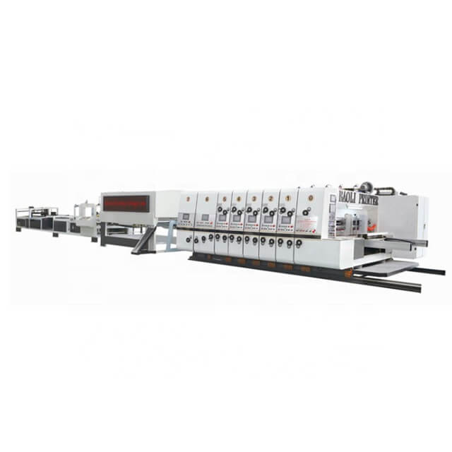 fully automatic multi-color printer slotter die-cutter folder gluer bundling linkage line