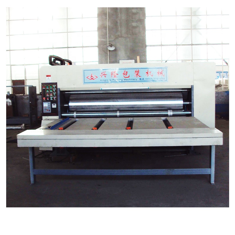 Chain feeding 3 colors corrugated carton box flexo printing slotting machine