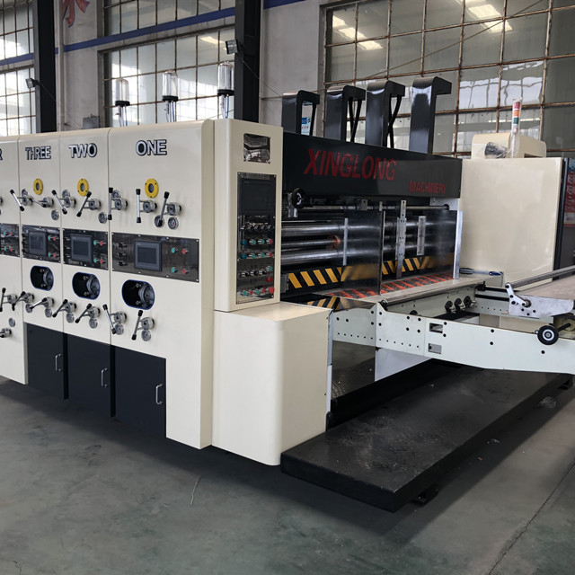 stock FAY1226 automatic carton box 4 colors printing slotting and die-cutting machine