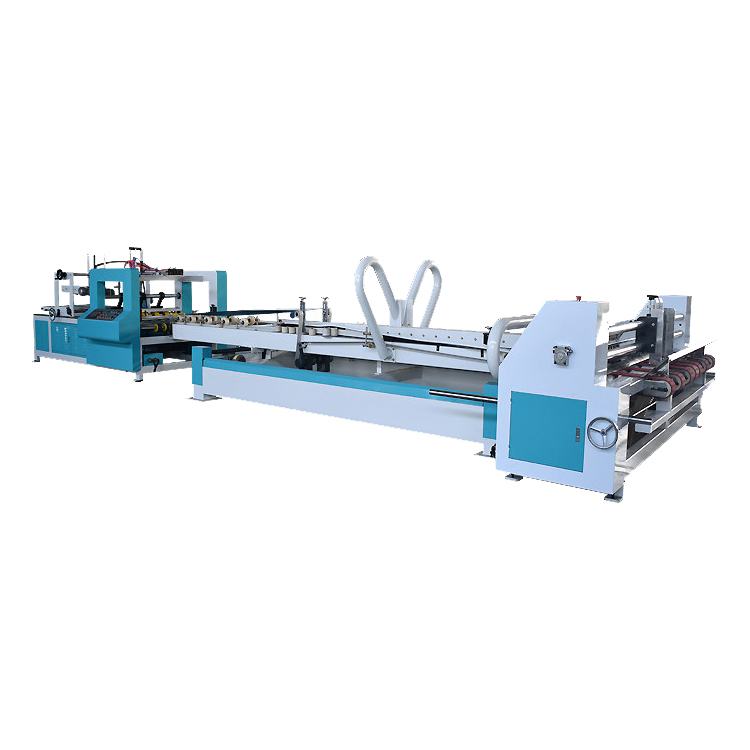 Low-cost automatic paper box packaging and gluing machine