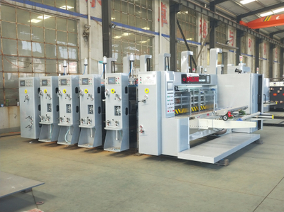 four color printing and slotting machine