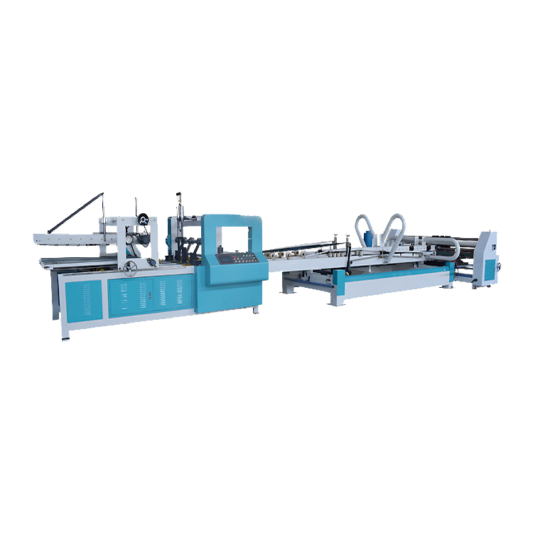 Low-cost automatic paper box packaging and gluing machine