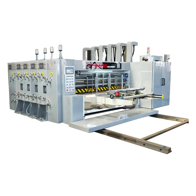 Factory customized water base ink printing machine with slotting die cutting carton packaging machine