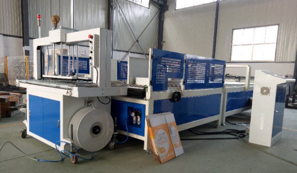 Auto Folder gluer with PP strapping machine