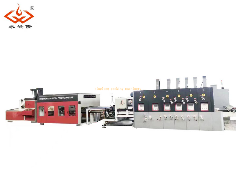 Middle speed 5 color printing slotting die cutting folding gluing inline